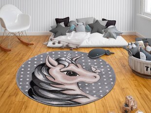 Hanse Home vaikiškas kilimas Cute Unicorn, šviesiai pilkas, 133 cm kaina ir informacija | Kilimai | pigu.lt