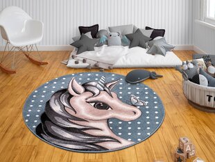 Hanse Home vaikiškas kilimas Cute Unicorn, mėlynas, 133 cm kaina ir informacija | Kilimai | pigu.lt