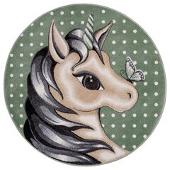 Детский ковер Hanse Home Cute Unicorn, зеленый, 133 см цена и информация | Ковры | pigu.lt