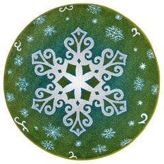 Детский коврик Hanse Home Christmas Snowflake, зеленый, 133 см цена и информация | Ковры | pigu.lt