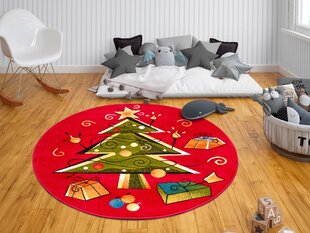 Hanse Home vaikiškas kilimas Christmas Tree, raudonas, 133 cm kaina ir informacija | Kilimai | pigu.lt