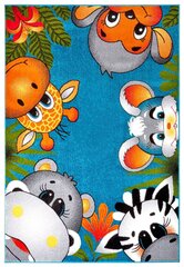 Hanse Home vaikiškas kilimas Jungle Crew, mėlynas, 120x170 cm kaina ir informacija | Kilimai | pigu.lt