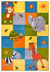 Hanse Home vaikiškas kilimas Patchwork Zoo, įvairių spalvų, 120x170 cm kaina ir informacija | Kilimai | pigu.lt