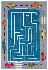 Hanse Home vaikiškas kilimas Labyrinth Race, mėlynai baltas, 120x170 cm kaina ir informacija | Kilimai | pigu.lt