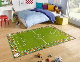 Hanse Home vaikiškas kilimas Soccer Pitch, žalias, 120x170 cm kaina ir informacija | Kilimai | pigu.lt