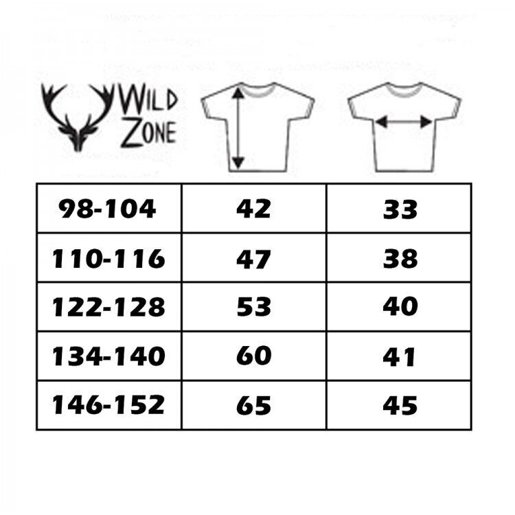Vaikiški marškinėliai su karpiais Wildzone kaina ir informacija | Marškinėliai berniukams | pigu.lt