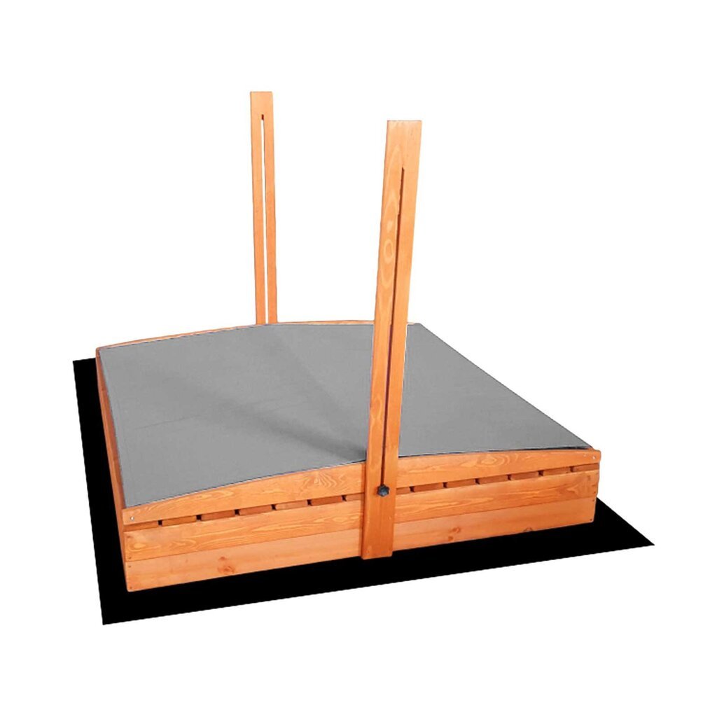 Medinė smėlio dėžė su stogeliu 4IQ, 140x140 cm kaina ir informacija | Smėlio dėžės, smėlis | pigu.lt