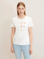 Женская футболка Tom Tailor 1041569*10315 4067672684705, белая цена и информация | Женские футболки | pigu.lt