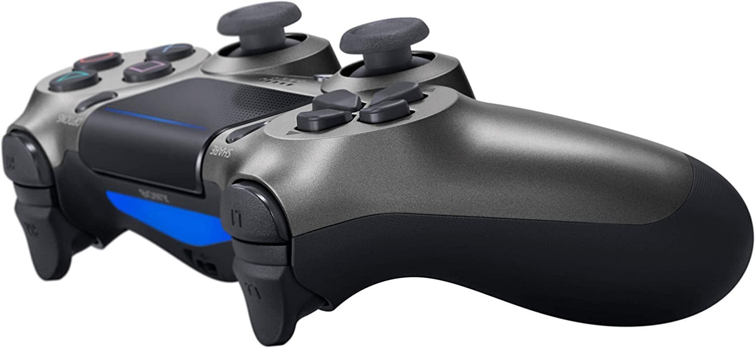 Games World PS4 Doubleshock 4 V2 bevielis žaidimų pultelis / valdiklis, pilkas ( Steel Black), skirtas PS4 / PS5 / Android / iOS цена и информация | Žaidimų pultai  | pigu.lt