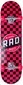 RAD Checkers Complete riedlentė, raudona kaina ir informacija | Riedlentės | pigu.lt