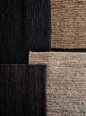 Kilimas Sumak Hemp Black, 80x150, kanapių pluoštas kaina ir informacija | Kilimai | pigu.lt