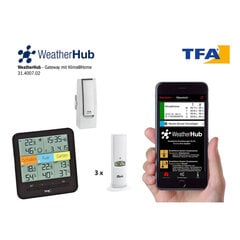 Стартовый комплект с беспроводным термогигрометром Klima @ Home Weatherhub 31.4007 цена и информация | Метеорологические станции, термометры | pigu.lt