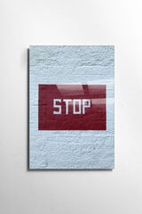 Картина из закаленного стекла Stop цена и информация | Репродукции, картины | pigu.lt