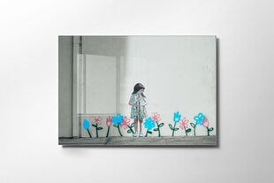 Картина из закаленного стекла Цветы цена и информация | Репродукции, картины | pigu.lt