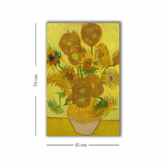Reprodukcija Vaza su penkiolika saulėgrąžų kaina ir informacija | Reprodukcijos, paveikslai | pigu.lt