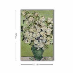Reprodukcija Still Life: Vase with Pink Roses kaina ir informacija | Reprodukcijos, paveikslai | pigu.lt