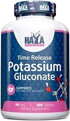 Пищевая добавка Haya Labs Potassium Gluconate (глюконат калия), 100 таблеток цена и информация | Витамины | pigu.lt