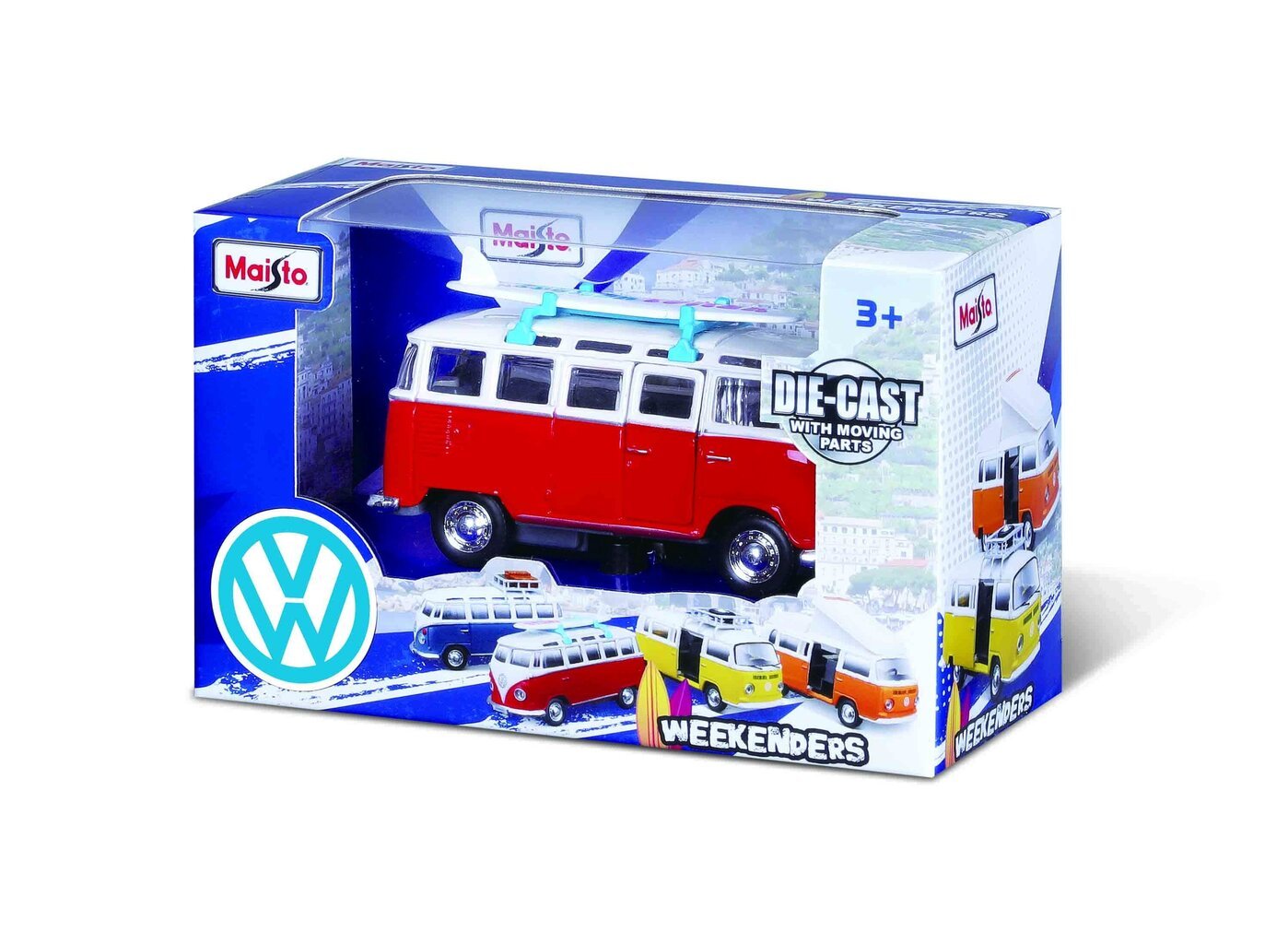 Žaislinis automobilis Maisto Die Cast VW Van Samba 1:36 kaina ir informacija | Žaislai berniukams | pigu.lt