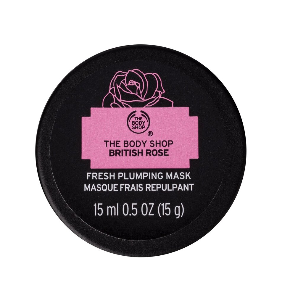 Putlinanti veido kaukė The Body Shop British Rose, 15 ml kaina ir informacija | Veido kaukės, paakių kaukės | pigu.lt