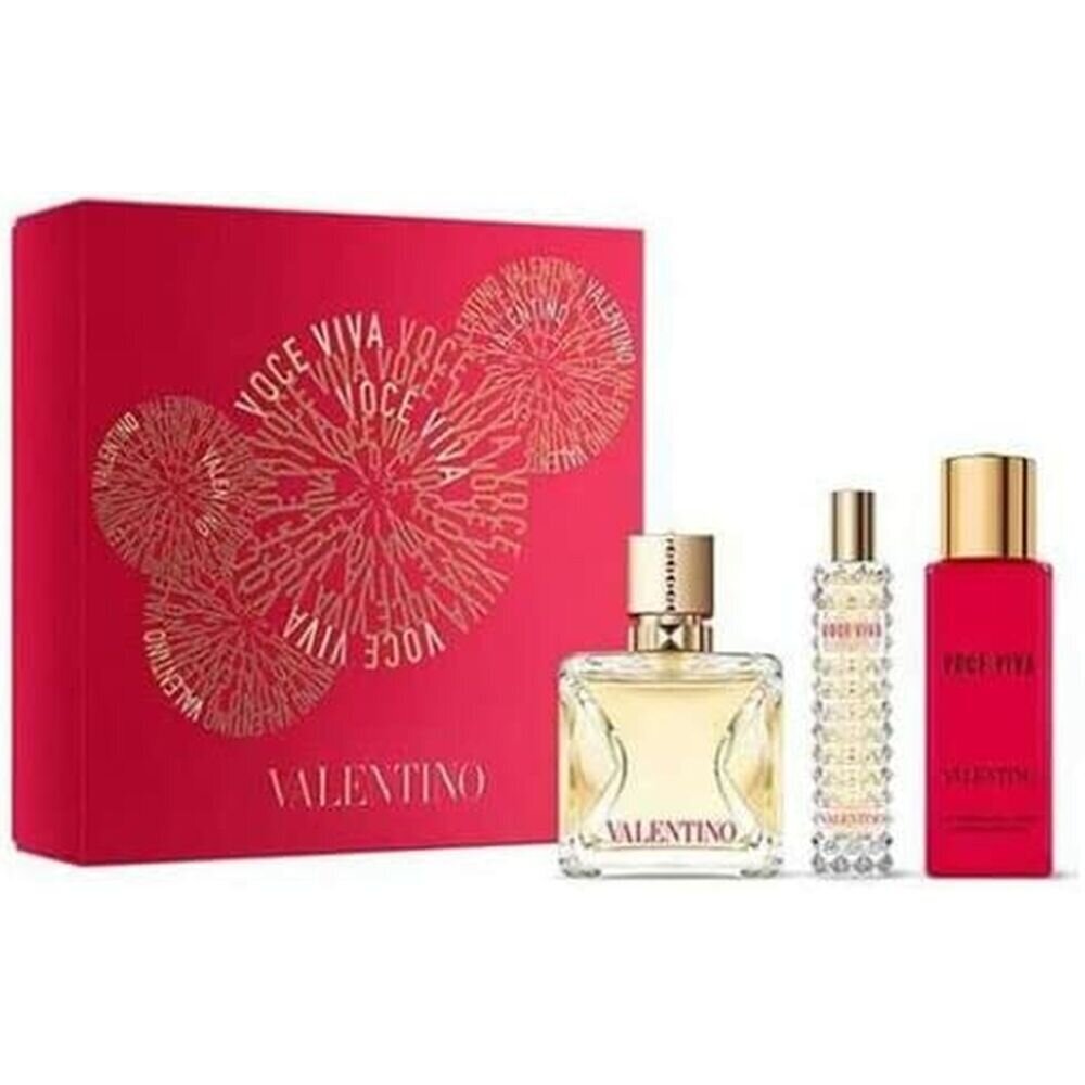 Rinkinys Valentino Voce Viva Estuche moterims: kvapusis vanduo EDP, 100 ml + 15 ml + kūno losjonas, 100 ml kaina ir informacija | Kvepalai moterims | pigu.lt