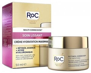 Увлажняющий крем для лица для женщин ROC Retinol Correxion Line Smoothing Max Hydration, 50 мл цена и информация | Кремы для лица | pigu.lt