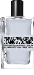 Tualetinis vanduo Zadig & Voltaire This Is Him! Vibes Of Freedom EDT 50 ml kaina ir informacija | Kvepalai vyrams | pigu.lt