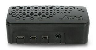 Dėklas skirtas Raspberry Pi 4B - Argon Poly + su mini ventiliatoriumi - juodas kaina ir informacija | Atviro kodo elektronika | pigu.lt