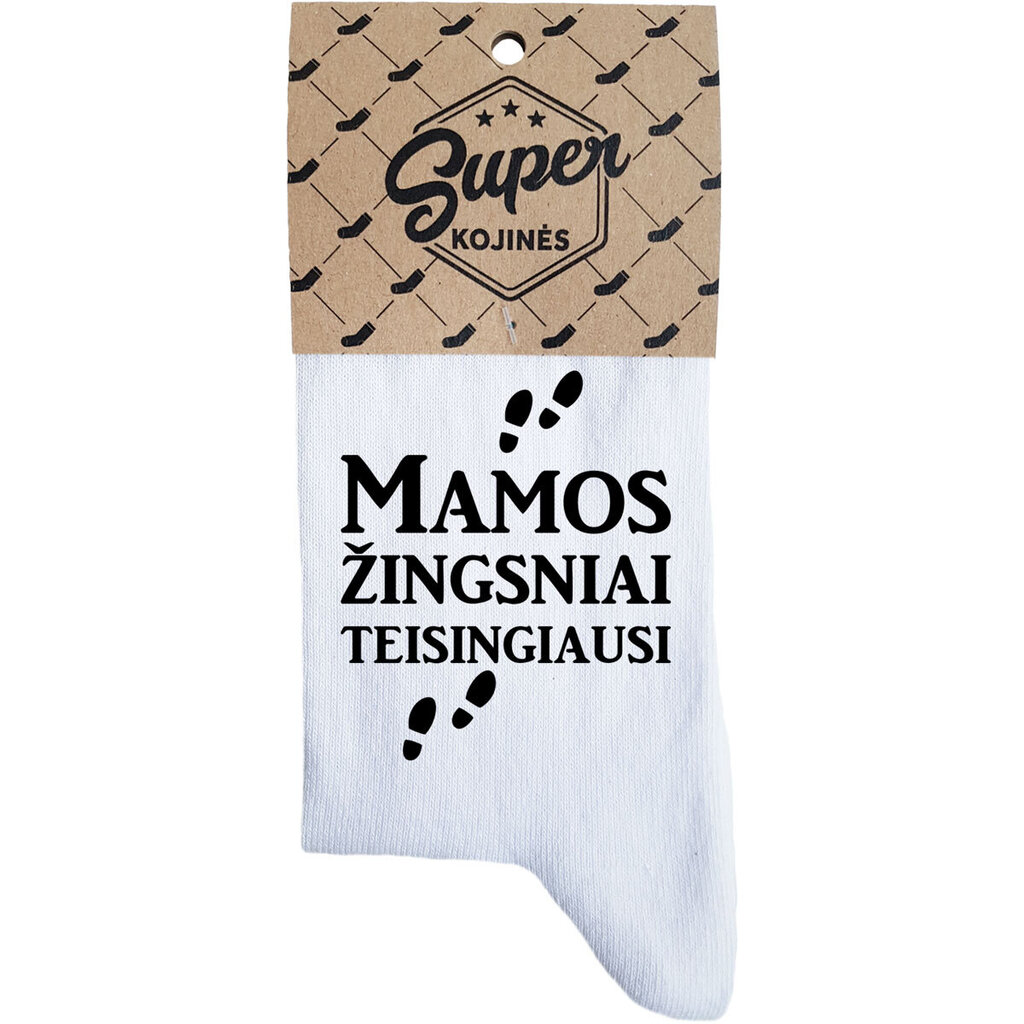 Moteriškos kojinės Mamos žingsniai, baltos kaina ir informacija | Originalios kojinės | pigu.lt