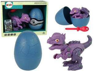 Konstruktorius - dinozauras su kiaušiniu, violetinis kaina ir informacija | Konstruktoriai ir kaladėlės | pigu.lt