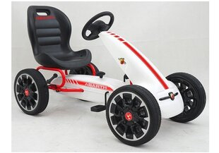 Minamas kartingas Gokart Abarth, baltas kaina ir informacija | Žaislai berniukams | pigu.lt