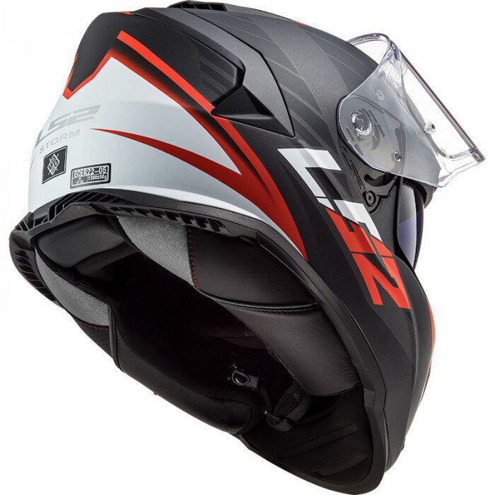 LS2 FF800 STORM NERVE Matt Black Red kaina ir informacija | Moto šalmai | pigu.lt