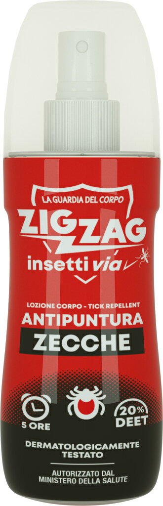 Purškiklis nuo uodų ir erkių Zig Zag Antipuntura Zecche, 100 ml kaina ir informacija | Apsauga nuo uodų, erkių | pigu.lt