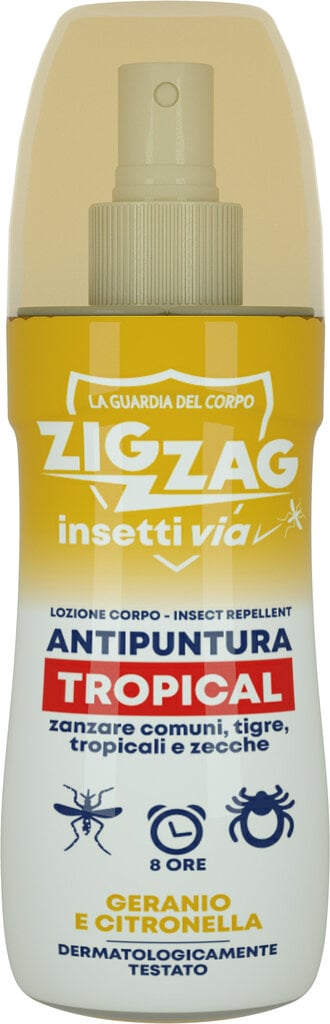 Purškiklis nuo uodų ir erkių Zig Zag Geranium E Citronella, 100 ml kaina ir informacija | Apsauga nuo uodų, erkių | pigu.lt