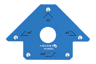 Hogert magnetinis suvirinimo kampas su skyle iki 34kg - HT3B650 kaina ir informacija | Mechaniniai įrankiai | pigu.lt