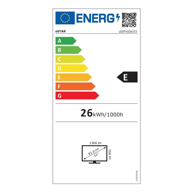 eStar LED32A1T2 цена и информация | Televizoriai | pigu.lt