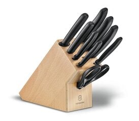 VICTORINOX кухонный набор Swiss Classic из 9 предметов на буковой подставке цена и информация | Кухонная утварь | pigu.lt