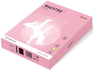 Spalvotas popierius Maestro Color,, 80g/m2, A4, 500 lapų, rožinis/Pink цена и информация | Тетради и бумажные товары | pigu.lt