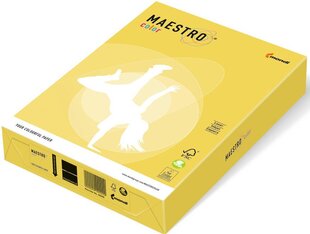 Spalvotas popierius Maestro Color, 160g/m2, A4, 250 lapų, kanarėlės geltonas/Canary Yellow цена и информация | Тетради и бумажные товары | pigu.lt