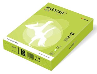 Spalvotas popierius Maestro Color,, 80g/m2, A4, 500 lapų, gelsvai žalias/Lime Green цена и информация | Тетради и бумажные товары | pigu.lt