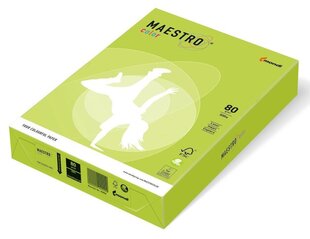 Spalvotas popierius Maestro Color,, 80g/m2, A3, 500 lapų, gelsvai žalias/Lime Green цена и информация | Тетради и бумажные товары | pigu.lt