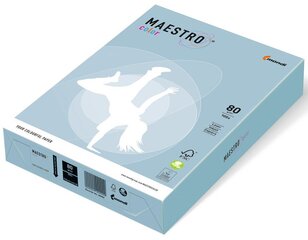 Spalvotas popierius Maestro Color,, 80g/m2, A3, 500 lapų, tamsiai mėlynas/Iceblue цена и информация | Тетради и бумажные товары | pigu.lt