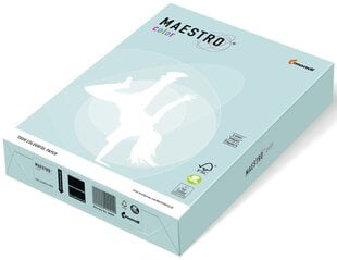 Spalvotas popierius Maestro Color, 160g/m2, A4, 250 lapų, šviesiai mėlynas/Light Blue цена и информация | Тетради и бумажные товары | pigu.lt