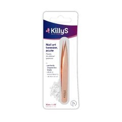 Пинцет для украшения ногтей Killys Rose Gold Nail At Tweezer цена и информация | Средства для маникюра и педикюра | pigu.lt