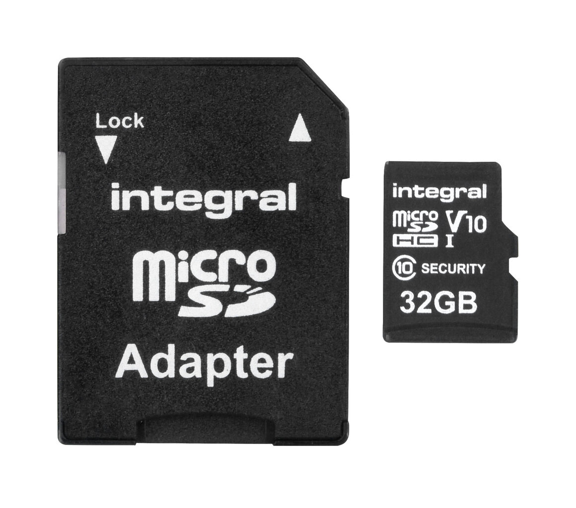 Integral Security Micro SD 4K V30 UHS-1 U3 32GB kaina ir informacija | Atminties kortelės fotoaparatams, kameroms | pigu.lt