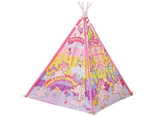 Детская индейская палатка Unicorn Ponies Pink цена и информация | Детские игровые домики | pigu.lt