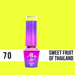 Gelinis nagų lakas Molly Lac - Women in Paradise - Sweet fruit of Thailand Nr 70, 5ml kaina ir informacija | Nagų lakai, stiprintojai | pigu.lt