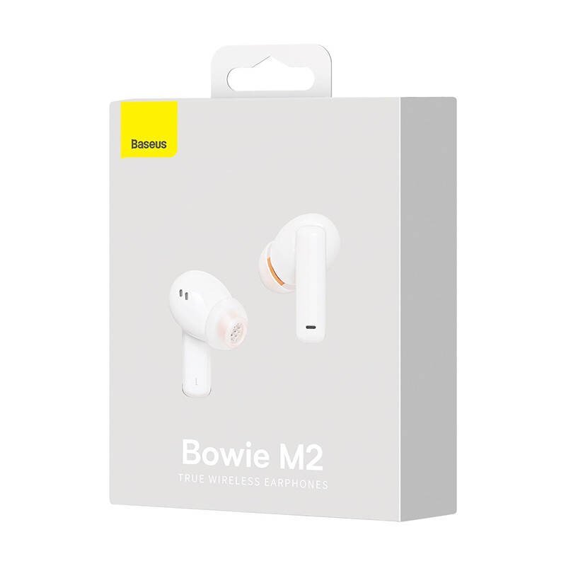 Baseus Bowie M2, white kaina ir informacija | Ausinės | pigu.lt