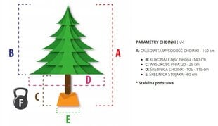 Искусственная елка, 150 см. цена и информация | Искусственные елки | pigu.lt