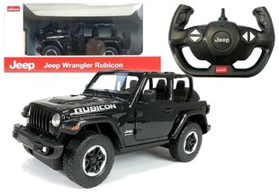 Nuotoliniu būdu valdomas automobilis Jeep Wrangler Rubicon, 1:14, juodas kaina ir informacija | Žaislai berniukams | pigu.lt