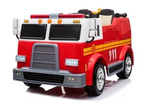 Dvivietis elektrinis gaisrinės automobilis, raudonas kaina ir informacija | Elektromobiliai vaikams | pigu.lt